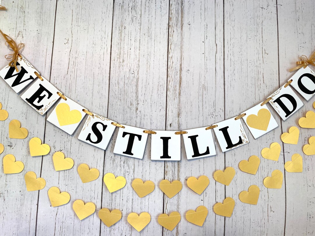 Wedding Anniversary Banner 50th Anniversary Party Decorations Gold
