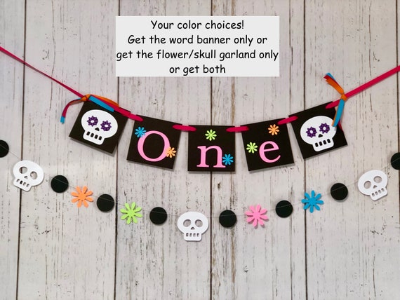 Day Of The Dead First Birthday Halloween Sugar Skull 1st