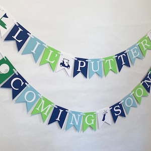 Golf Baby Shower Banner: Lil Putter Coming Soon, Gender Neutral