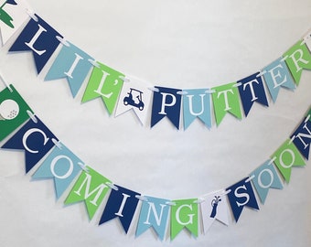 Golf Baby Shower Banner: Lil Putter Coming Soon, Gender Neutral