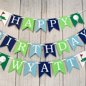 Hole in ONE first Birthday Decorations Golf Themed Birthday Golf 30th Birthday Banner Par-Tee 1st Birthday Banner 1st Birthday image 4