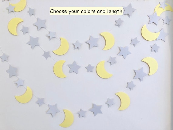 Twinkle Twinkle Little Star Baby Shower Decor Gray Yellow Moon