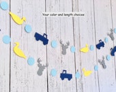 Trucks Ducks and Eight Point Bucks First Birthday Decor- Oh Deer baby shower Decor- Woodland baby shower - Hunting Baby shower Banner Il_170x135