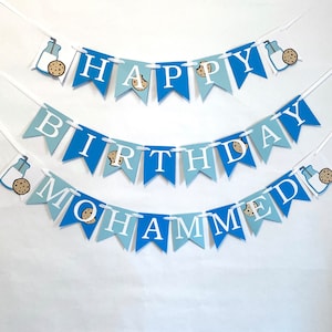 Milk and Cookies 1st Birthday Party Decorations, Boy 2nd 3rd Birthday , Milk and Cookies Banner,  Cookie Theme Party , Happy Birthday Banner
