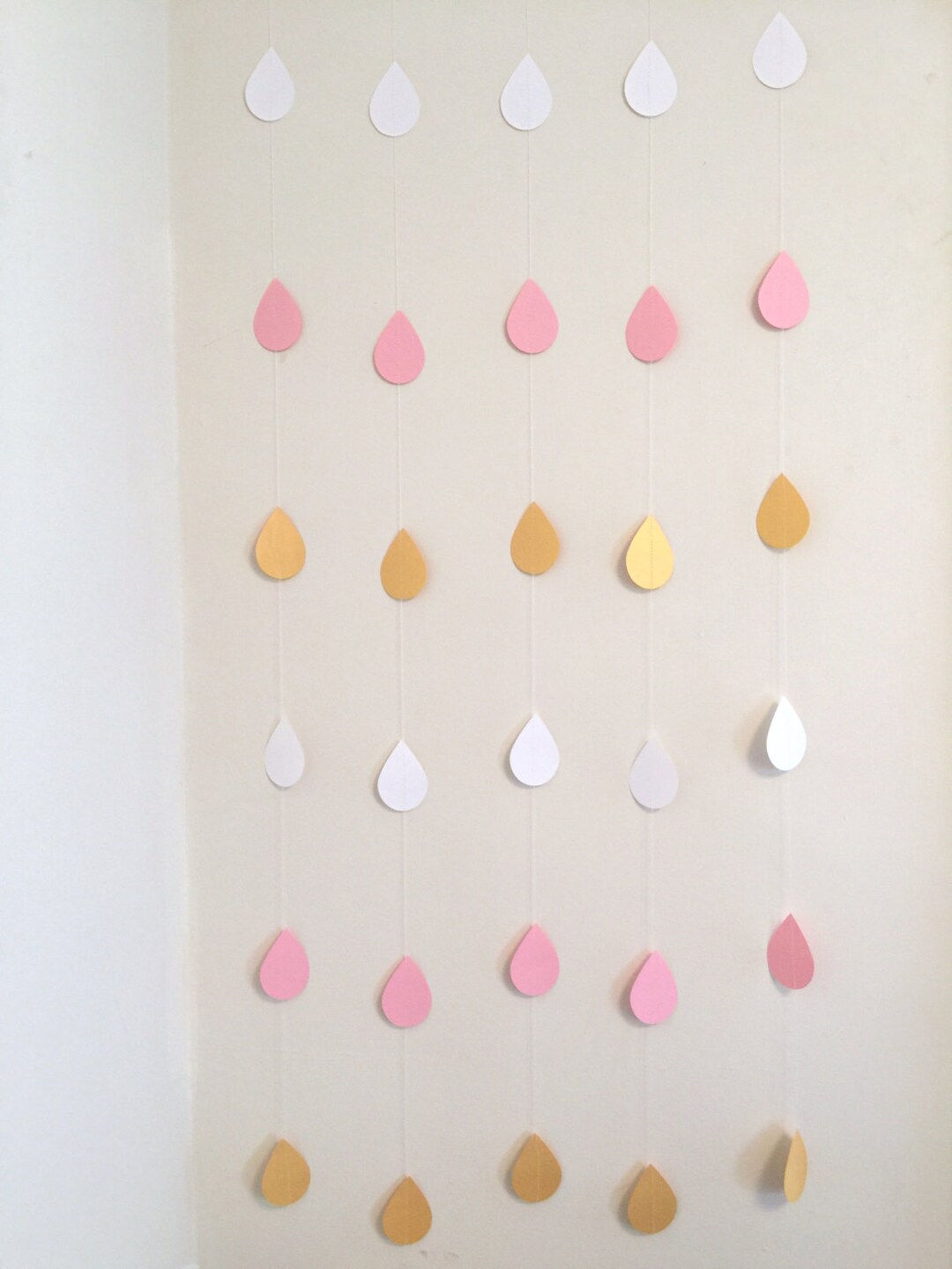 Baby Sprinkle Decorations Raindrop Garland Raindrop Nursery Etsy