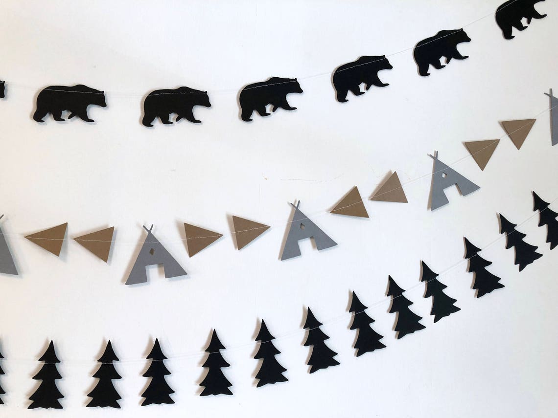 Onederful Adventure Black Bear Decorations Little Bear First Etsy