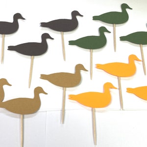 Duck Hunting Cupcake Toppers, Mallard Themed 1st Birthday, Waddle It Be