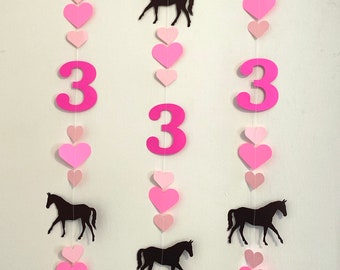 Pony First Birthday - Horse Birthday Decor - Horse Backdrop - Cowgirl Birthday Party Decorations - saddle up birthday - your color choices