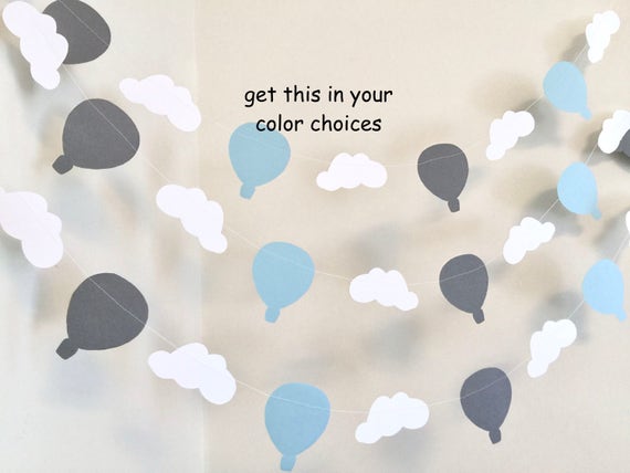 blue and gray baby shower decorations