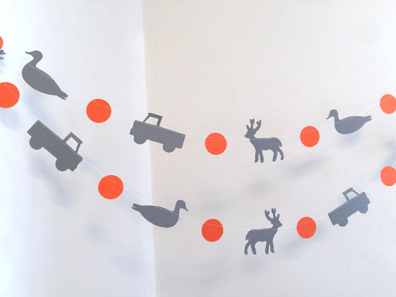 Gray Oh deer baby shower Decor Ducks Trucks and Eight Point Bucks birthday decorations Buck woodland baby shower your color choices