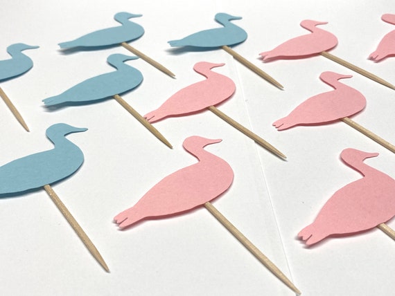 Duck Hunting Cupcake Toppers, Mallard Themed Baby Shower, Waddle It Be Baby  Gender Reveal Toppers , He or She , Duck Hunting , Pink or Blue - Etsy