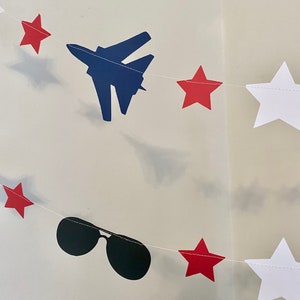 Military Jet 1st Birthday Decorations Custom Jet Baby shower Banner Airplane 2nd birthday Fighter Jet Room Decoration Two fly image 5