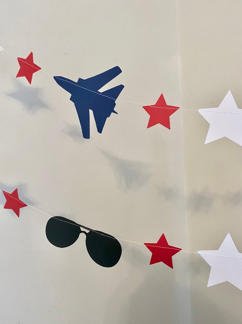 Military Jet 1st Birthday Decorations Custom Jet Baby shower Banner Airplane 2nd birthday Fighter Jet Room Decoration Two fly image 5