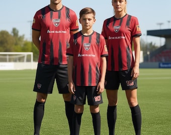 Custom Soccer Jersey, Dye Sublimated Sports Team Apparel, Personalized Football Kit