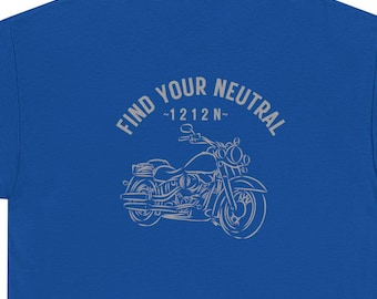 Koszulka motocyklowa z nadrukiem z przodu i z tyłu | Znajdź swoją neutralną koszulkę motocyklową | Prezent dla miłośników motocykli