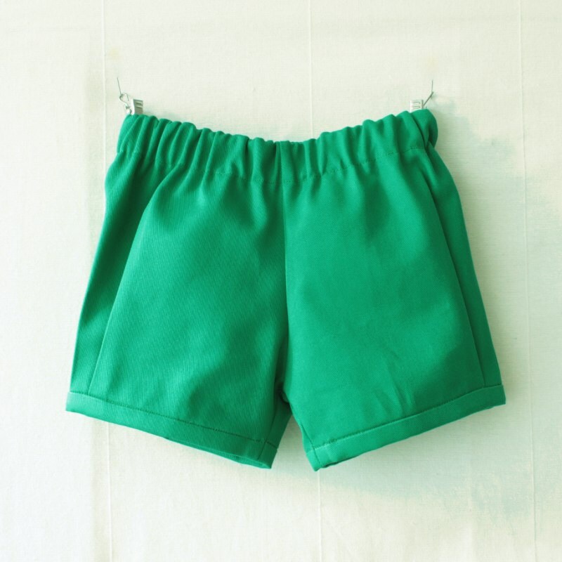 Baby boy shorts green hipster style and retro boys shorts Etsy