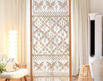 Room Dividers, Macrame Wall Partition, Boho  Privacy Screen