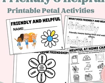 Folleto de actividades de pétalos amigables y útiles de Daisy Girl Scouts (PDF imprimible)