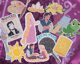 Rapunzel verhedderte inspirierte Aufkleber holographisch wasserfest
