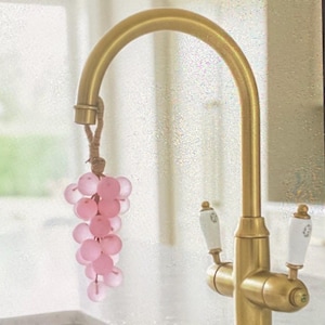 Pink grape soap homemade cluster, sugared berries scented