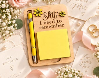 Tablero de notas de madera para la novia, bloc de notas divertido para planificar la boda con bolígrafo, regalo para la despedida de soltera, regalo de compromiso