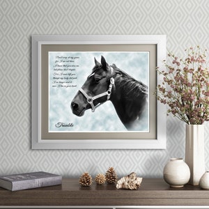 Digital File NO SHIPPING REQUIRED Pet Loss Gift Personalised Loss of a Horse Gift Horse Remembrance Custom Horse Memorial Portrait