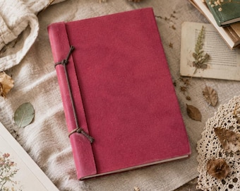 Genuine Leather Journal, Rustic Handmade Notebook, Blank Kraft Paper Journal, Travel Diary, Natural Leather Notebook, 7.7 x 5.5 in