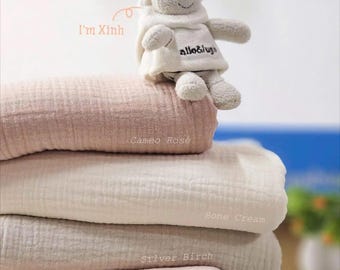 Soft romantic muslin - fabric for sewing - 100% Cotton material - double gauze fabric