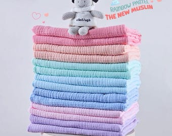 Colorful Muslin Fabric – 100% Cotton Double Gauze, Soft & Breathable