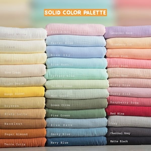 Soft Cotton Muslin Fabric - Double Gauze, Sewing Material, Baby Clothing