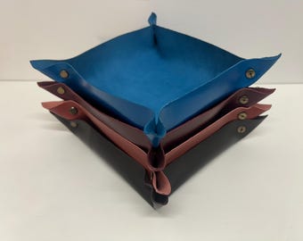 Bandeja de cuero rústica