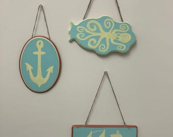 Placas de madera náuticas