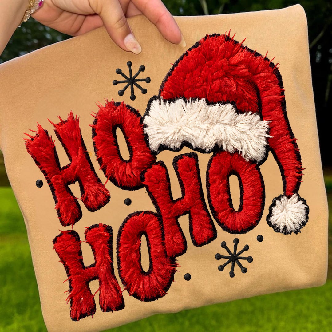 Fuzzy Santa Hat Christmas PNG: Holiday Lettering (digital Download) - Etsy