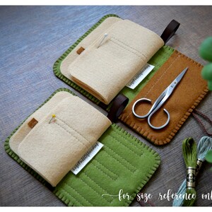 Wool Felt Needle Book Case Organizer Sewing Kit ø Holly & Snow ø LoftFullOfGoodies image 7