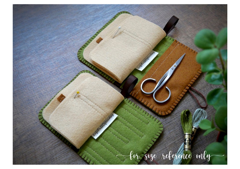 Wool Felt Needle Book Case Organizer Sewing Kit ø Holly & Snow ø LoftFullOfGoodies image 7