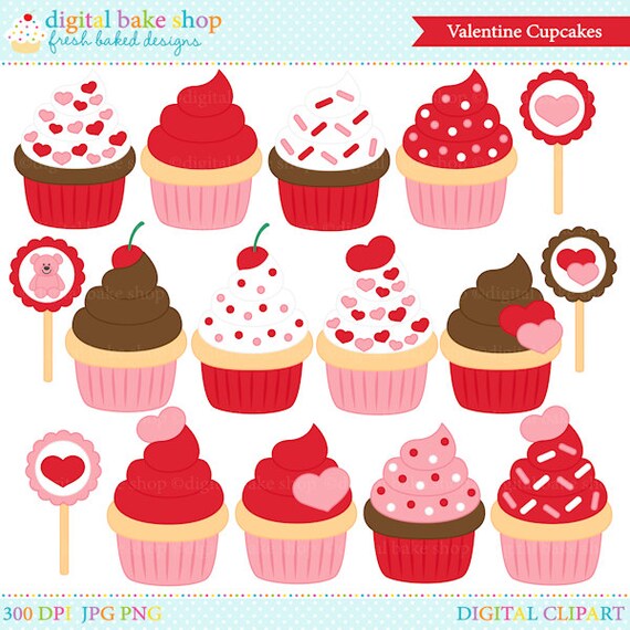 tint financiën voetstuk Buy Valentines Day Clipart Clip Art Cupcakes Valentine Cupcakes Online in  India - Etsy