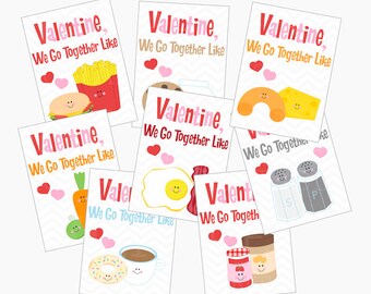 perfect pairs valentines cards digital printable - Perfect Pairs Valentines Printable