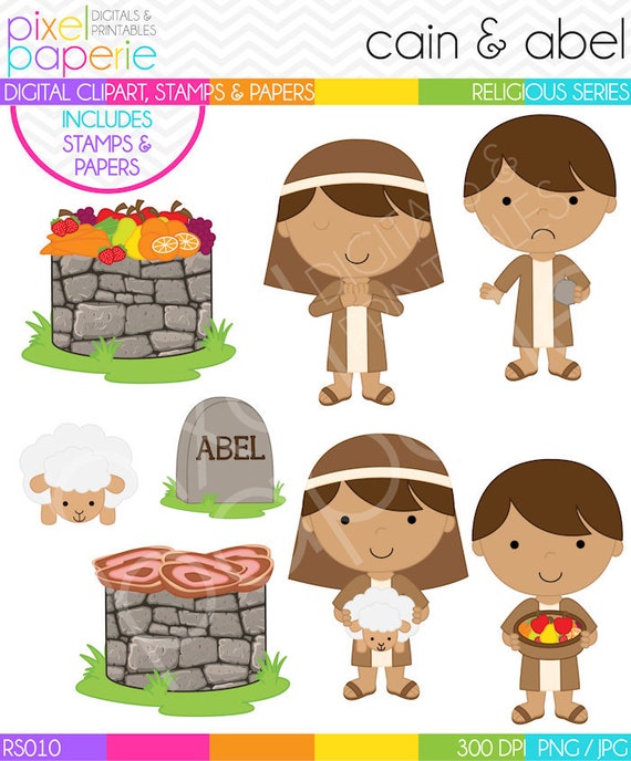 Christian Clipart Bible Religious Digital Clip Art Cain Abel Etsy