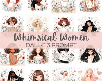 Whimsical Women | DALL•E 3 Prompt | Woman, Lady, Ladies, Girl, Female, Guide
