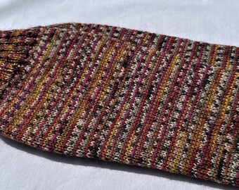 Hand Knit Wool Blend Leg Warmers: Patterned Boot Cuffs