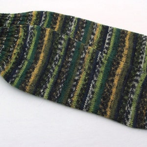 Calentadores de piernas de lana tejidos a mano: puños de botas estampados