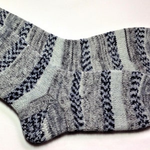 Hand Knit Wool Blend Socks: Unisex Cozy Bed Socks