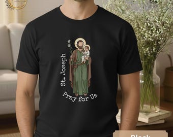 St. Joseph 'Terror of Demons' Catholic T-Shirt | Ora Pro Nobis, Unisex Christian Apparel Gift