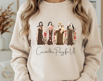 Our Lady of Mount Carmel Catholic Sweatshirt – Carmelite Saints & Marian Devotion - Unisex Christian Apparel