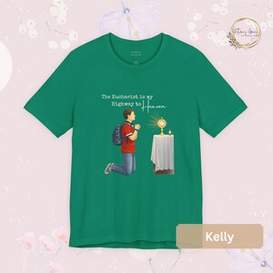 St. Carlo Acutis - The Eucharist is My Highway to Heaven T-Shirt, Catholic Saint, Religious Apparel image 17