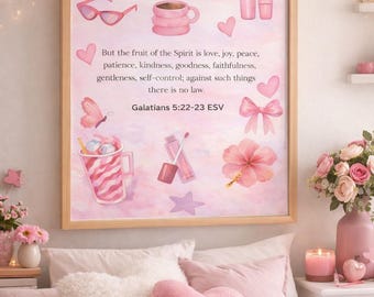 Gálatas 5:22-23 (Versículo bíblico imprimible sobre el fruto del Espíritu) (Descarga digital)