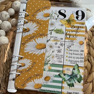 A5 Savings Challenge Tracker | Bloom with Grace, Cash Stuffing, Low Denomination Physical Product