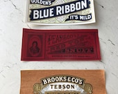 Set of 3 Vintage Cigar Box Labels