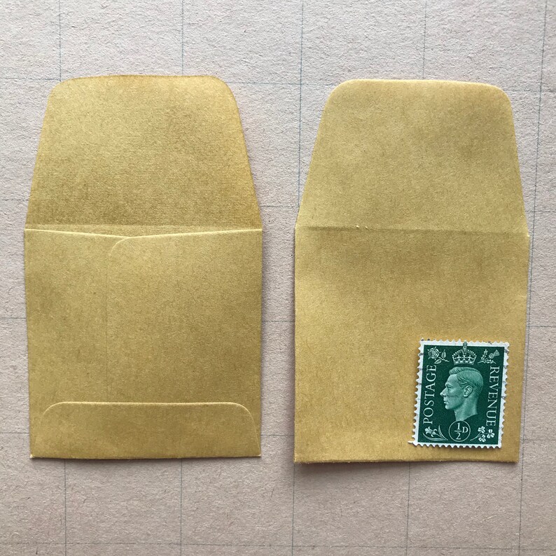 Vintage 2 x 2 Tiny Manila Envelopes Etsy