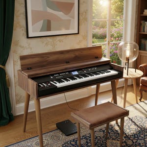 Handgefertigter Mdf Holz Klavierständer, Großer Digitaler Keyboard Tisch, Kinder Klavier Tastatur Tisch, Plattenspieler Ständer -